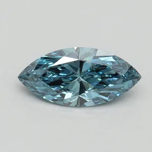 0.55ct MARQUISE Fancy Vivid Blue VVS2 Coloured Lab diamond