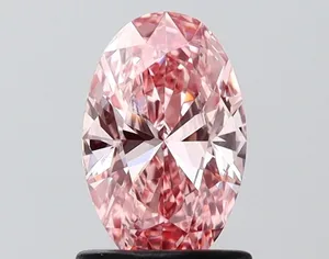 0.99ct OVAL Fancy Vivid Pink VS1 Coloured Lab diamond