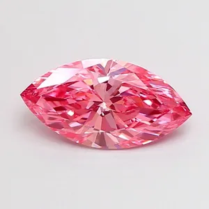 0.85ct MARQUISE Fancy Vivid Pink VS1 Coloured Lab diamond