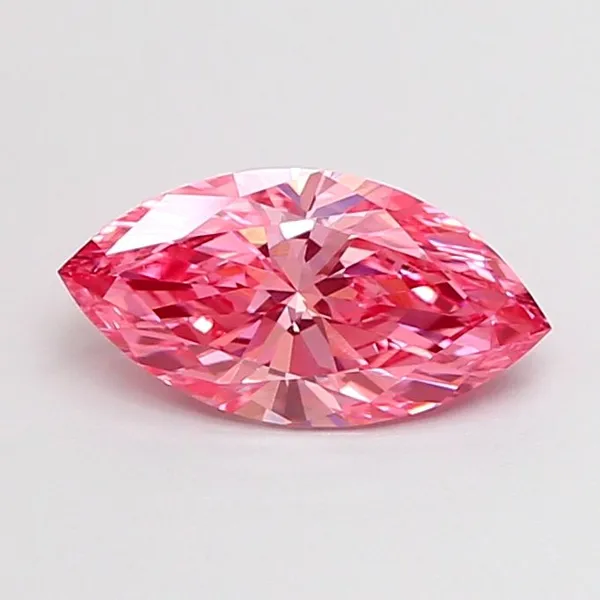 0.85ct MARQUISE Fancy Vivid Pink VS1 Coloured Lab diamond