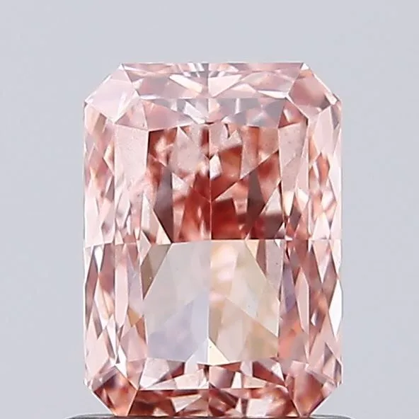 1ct RADIANT Fancy Intense Brownish Pink VS2 Coloured Lab diamond