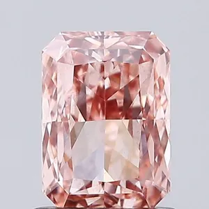 1ct RADIANT Fancy Intense Brownish Pink VS2 Coloured Lab diamond