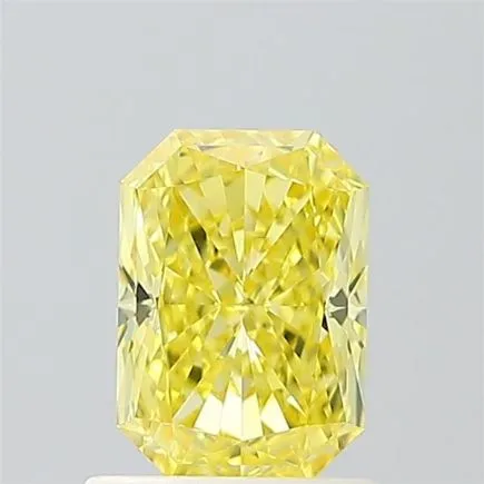 1.06ct RADIANT Fancy Vivid Yellow VVS2 Coloured Lab diamond