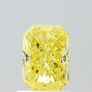 1.06ct RADIANT Fancy Vivid Yellow VVS2 Coloured Lab diamond