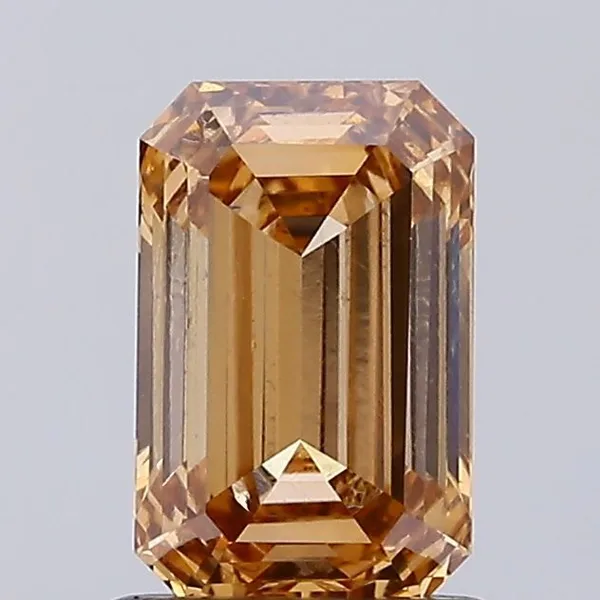 1.19ct EMERALD Fancy Brownish Yellow VS1 Coloured Lab diamond