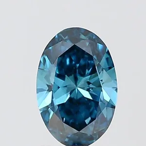 0.99ct OVAL Fancy Vivid Blue VS2 Coloured Lab diamond