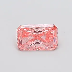 0.96ct RADIANT Fancy Vivid Pink VS1 Coloured Lab diamond
