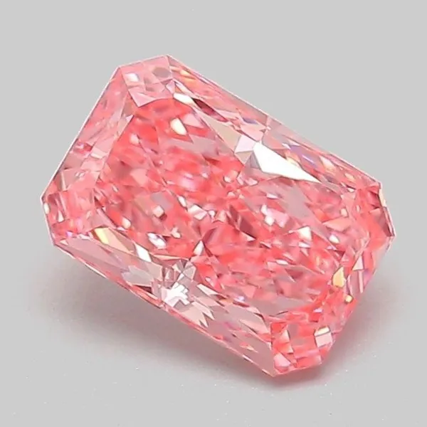 1ct RADIANT Fancy Vivid Pink VS2 Coloured Lab diamond
