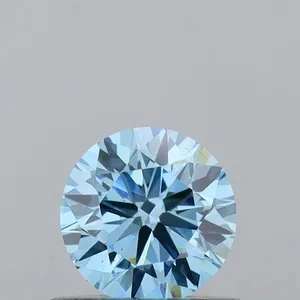 0.5ct ROUND Fancy Vivid Blue VS1 Coloured Lab diamond