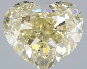 1.54ct HEART Fancy Light Yellow VS1 Coloured Lab diamond