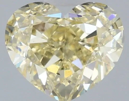 1.54ct HEART Fancy Light Yellow VS1 Coloured Lab diamond