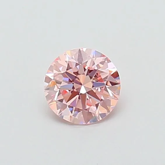 0.63ct ROUND Fancy Intense Pink VS1 Coloured Lab diamond