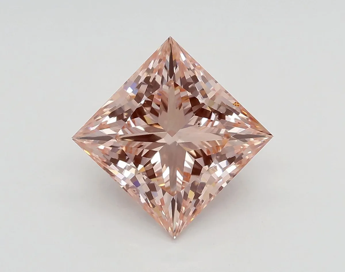 2.52ct PRINCESS Fancy Intense Pink VS2 Coloured Lab diamond