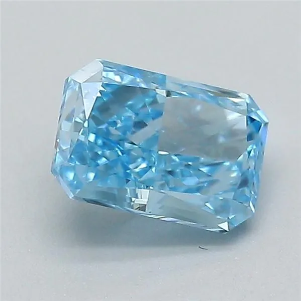 0.55ct RADIANT Fancy Vivid Blue VS1 Coloured Lab diamond