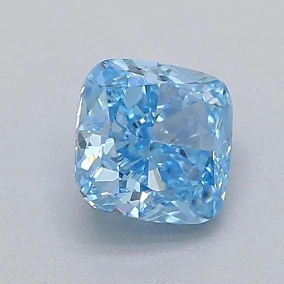 0.33ct CUSHION Fancy Vivid Blue VVS2 Coloured Lab diamond