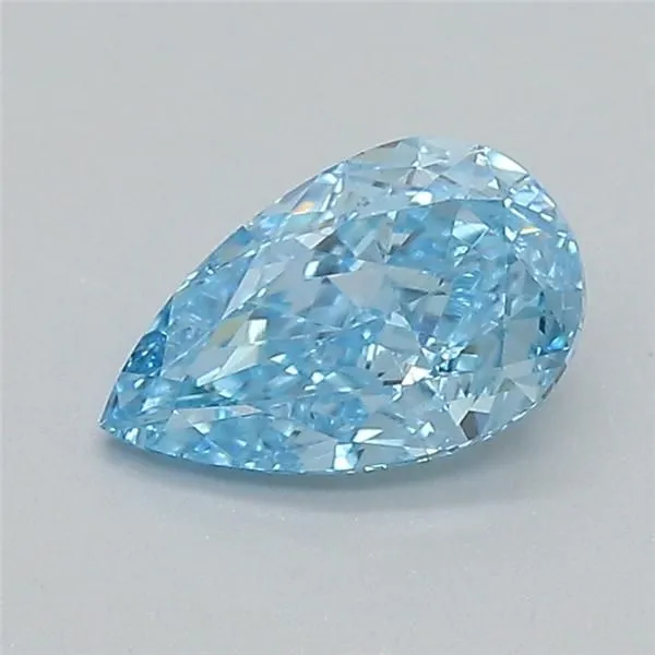 0.39ct PEAR Fancy Vivid Blue VVS2 Coloured Lab diamond
