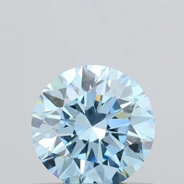 0.51ct ROUND Fancy Vivid Blue VVS2 Coloured Lab diamond