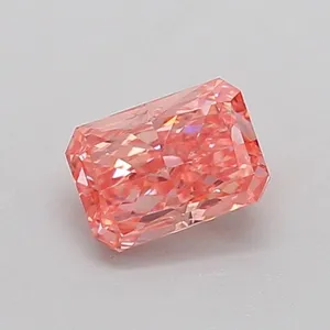 0.7ct RADIANT Fancy Vivid Pink VS2 Coloured Lab diamond