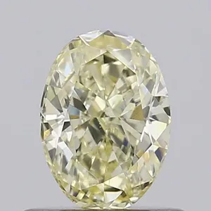 0.61ct OVAL Fancy Light Yellow VVS1 Coloured Lab diamond