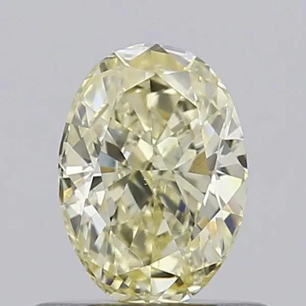 0.61ct OVAL Fancy Light Yellow VVS1 Coloured Lab diamond