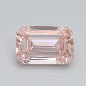0.7ct EMERALD Fancy Intense Pink VS2 Coloured Lab diamond