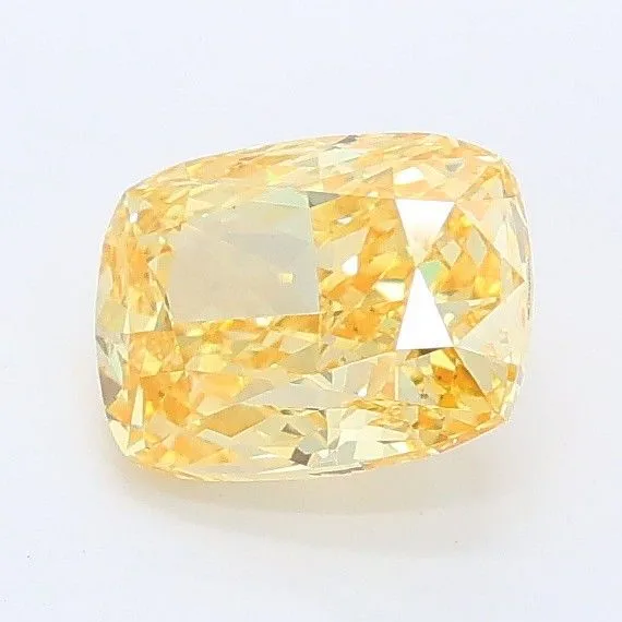 1.08ct CUSHION Fancy Intense Yellow VVS2 Coloured Lab diamond