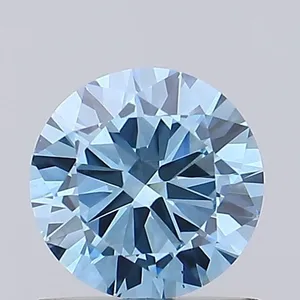 0.67ct ROUND Fancy Vivid Blue VS1 Coloured Lab diamond