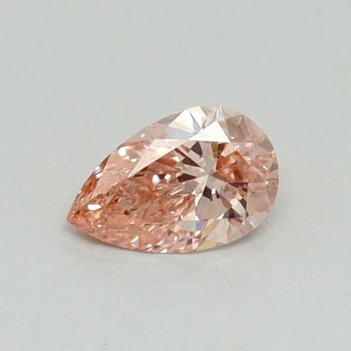 0.31ct PEAR Fancy Vivid Pink VS2 Coloured Lab diamond