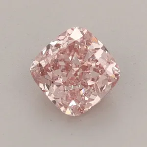 0.75ct CUSHION Fancy Vivid Pink VS1 Coloured Lab diamond