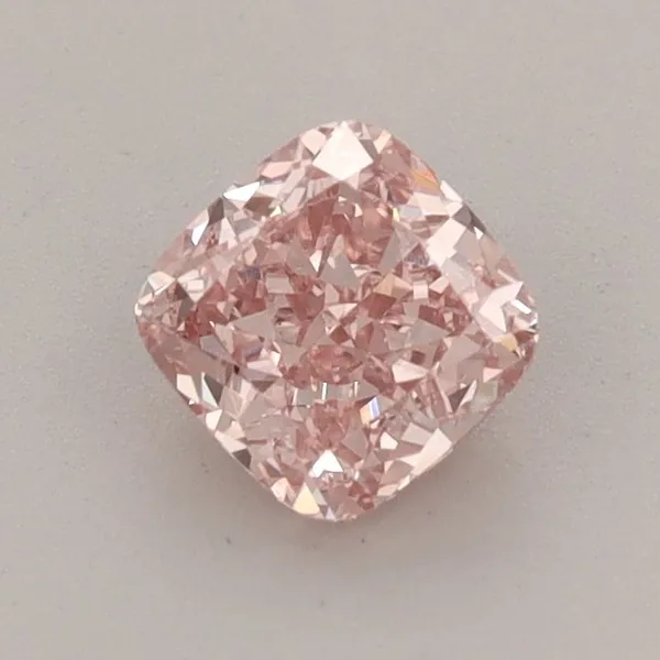 0.75ct CUSHION Fancy Vivid Pink VS1 Coloured Lab diamond