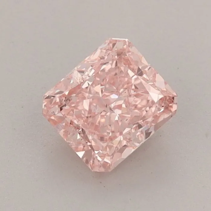 0.81ct RADIANT Fancy Vivid Pink VS2 Coloured Lab diamond