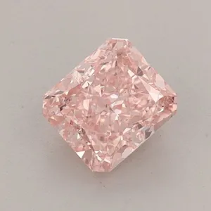 0.81ct RADIANT Fancy Vivid Pink VS2 Coloured Lab diamond