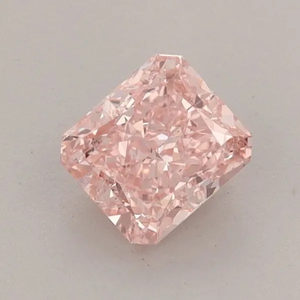 0.81ct RADIANT Fancy Vivid Pink VS2 Coloured Lab diamond