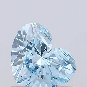 0.48ct HEART Fancy Vivid Blue VS2 Coloured Lab diamond
