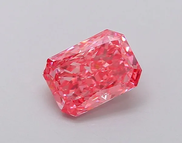1.15ct RADIANT Fancy Vivid Pink VVS2 Coloured Lab diamond
