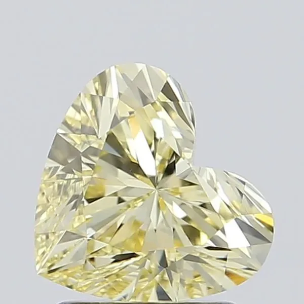 1.46ct HEART Fancy Light Yellow VS1 Coloured Lab diamond