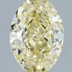 1.07ct OVAL Fancy Yellow VVS2 Coloured Lab diamond