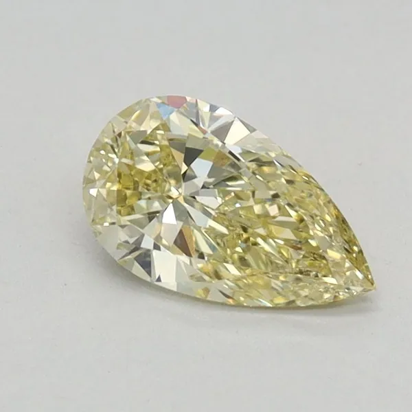 0.44ct PEAR Fancy Intense Yellow VS1 Coloured Lab diamond