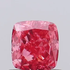 0.73ct CUSHION Fancy Vivid Pink VVS2 Coloured Lab diamond