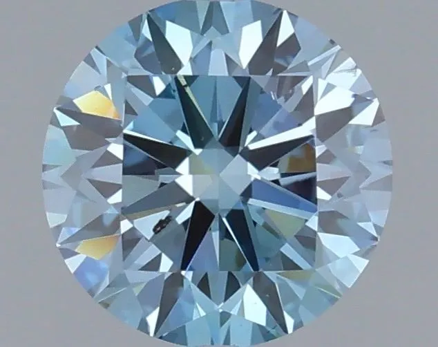 1.08ct ROUND Fancy Vivid Blue VS2 Coloured Lab diamond