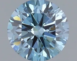 1.08ct ROUND Fancy Vivid Blue VS2 Coloured Lab diamond