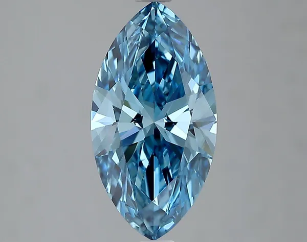 2.01ct MARQUISE Fancy Vivid Blue VVS2 Coloured Lab diamond