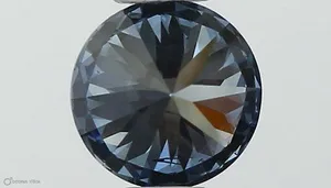 0.43ct ROUND Fancy Vivid Blue SI1 Coloured Lab diamond