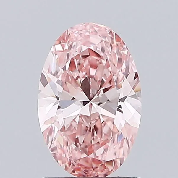1.16ct OVAL Fancy Vivid Pink VS1 Coloured Lab diamond