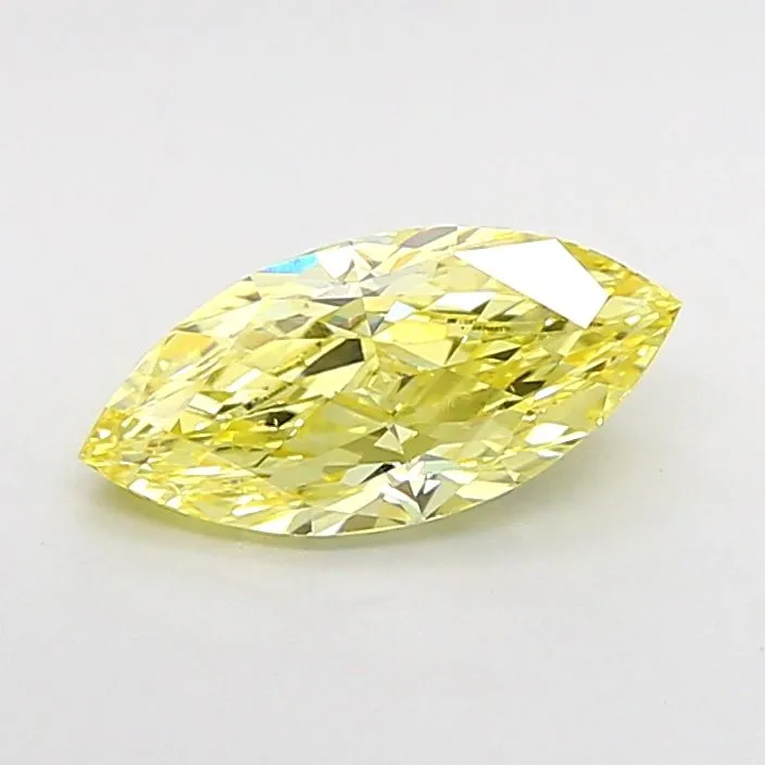 0.87ct MARQUISE Fancy Intense Yellow VS1 Coloured Lab diamond
