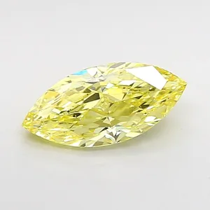 0.87ct MARQUISE Fancy Intense Yellow VS1 Coloured Lab diamond