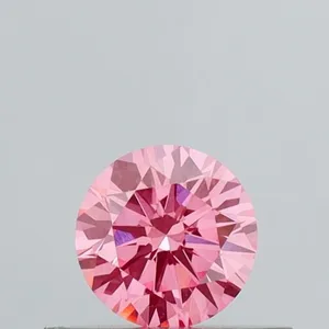 0.3ct ROUND Fancy Vivid Pink VVS2 Coloured Lab diamond