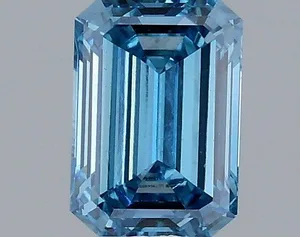 1ct EMERALD Fancy Vivid Blue VS1 Coloured Lab diamond