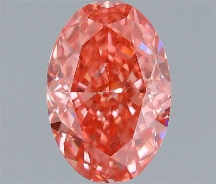 1.00ct OVAL Fancy Vivid Pink VS2 Coloured Lab diamond