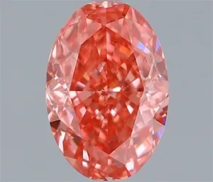 1ct OVAL Fancy Vivid Pink VS2 Coloured Lab diamond